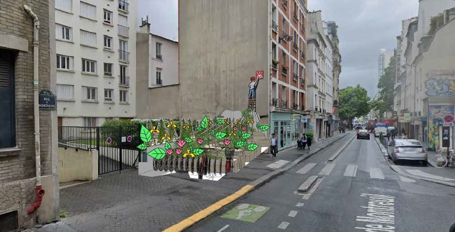 Végétalisation rue de Montreuil
